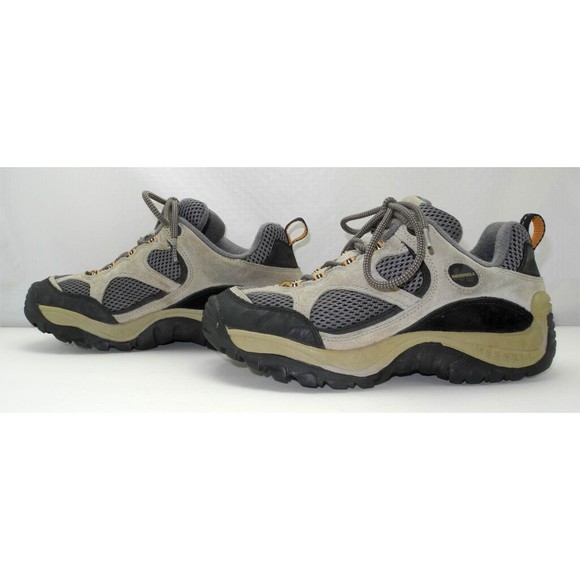 Merrell Baja Ventilator Ecru Suede Leather/Grey Mesh Hiking/Trail Shoes - 7.5 - Picture 4 of 8